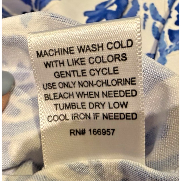 Women's 2X Sleeveless Top Blue Floral Split V Neck Henley by Blue Mood - Picture 4 of 8